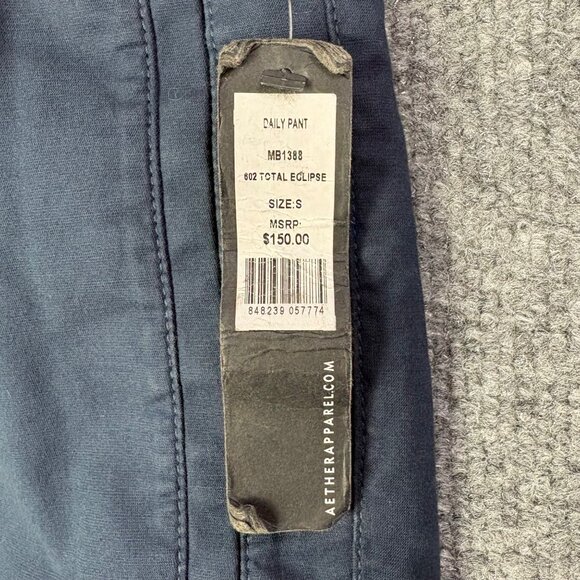 NEW Aether Mens Total Eclipse $150 pant Small Navy Cotton & Elastane Casual Pant - Picture 4 of 11